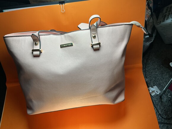 Elim & Paul Handbags - ★ ELIM & PAUL Blush Pink Large Saffiano Tote Shoulder Bag Gold Tone